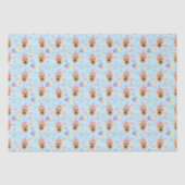German Shepherd Tissue Paper in Blue Seidenpapier (Vorderseite)