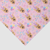 German Shepherd Tissue Paper in Pink Seidenpapier (Detail)