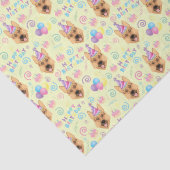 German Shepherd Tissue Paper in Yellow Seidenpapier (Detail)
