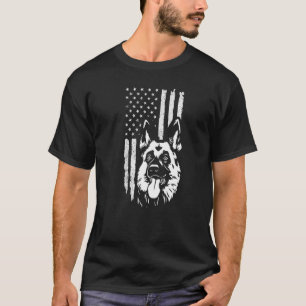 German Shepherd Tshirt, Patriotic Dog Lover T-Shir T-Shirt