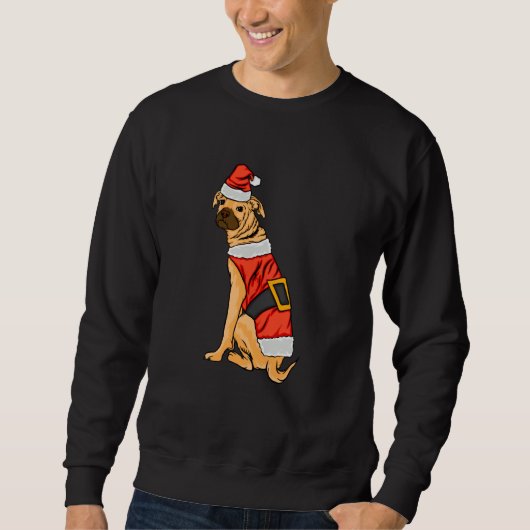 German Shepherd Ugly Christmas Cute Puppy Sweatshirt (Vorderseite)
