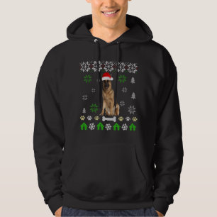 German Shepherd Ugly Christmas-German Shepherd Dog Hoodie