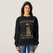 German Shepherd Ugly Christmas-German Shepherd Dog Sweatshirt (Vorne ganz)
