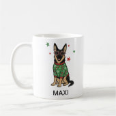 German Shepherd Ugly Christmas Sweater Dog Lover Kaffeetasse (Links)
