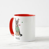 German Shepherd Ugly Christmas Sweater Dog Tasse (Vorderseite Links)