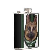 German Shepherd Underdog Flachmann (Rechts)