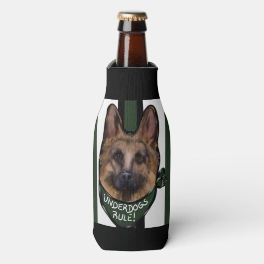 German Shepherd Underdog Flaschenkühler (Flaschenvorderseite)