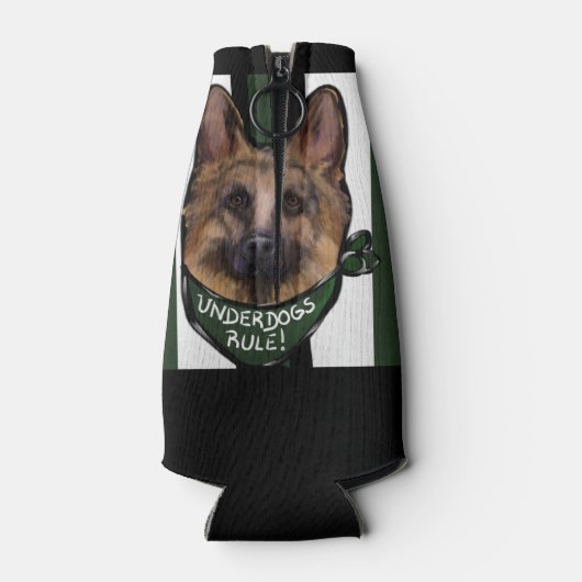German Shepherd Underdog Flaschenkühler (Rückseite)