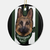 German Shepherd Underdog Keramik Ornament (Links)