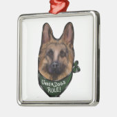 German Shepherd Underdog Ornament Aus Metall (Links)