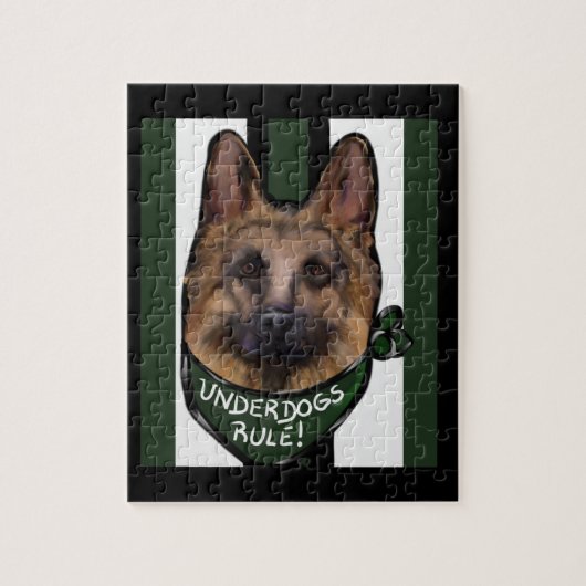 German Shepherd Underdog Puzzle (Vertikal)
