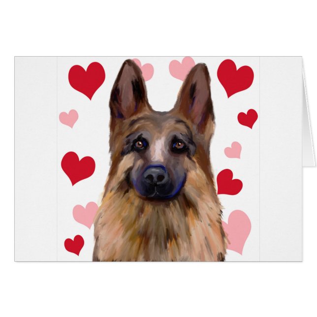 German Shepherd Valentine (Vorderseite (Horizontal))