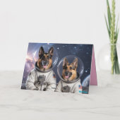 German Shepherd Valentine Card Feiertagskarte (Rückseite)
