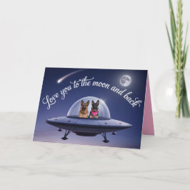 German Shepherd Valentine Card Feiertagskarte