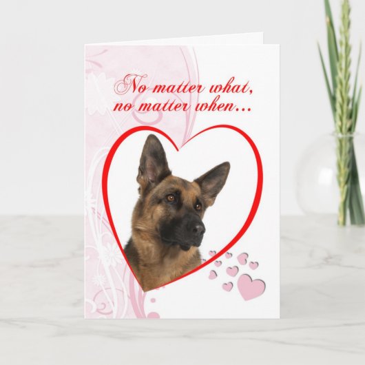 German Shepherd Valentine Feiertagskarte (Vorderseite)