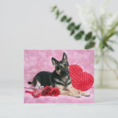 German Shepherd Valentine Feiertagspostkarte (Stehend Vorderseite)