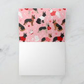 German Shepherd Valentine Pattern Feiertagskarte (Innenseite)