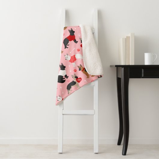 German Shepherd Valentine Pattern Sherpadecke (Beispiel)