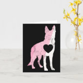 German Shepherd Valentines Day Cud Love Dog _1  Karte (Gelbe Blume)