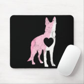 German Shepherd Valentines Day Cud Love Dog _1 Mousepad (Mit Mouse)