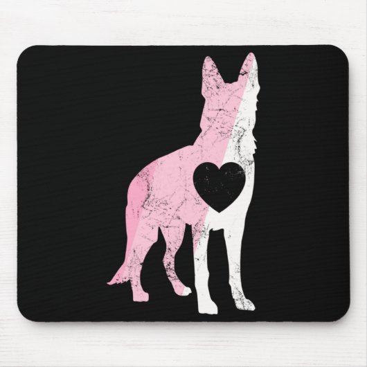 German Shepherd Valentines Day Cud Love Dog _1  Mousepad (Vorne)