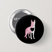 German Shepherd Valentines Day Cud Love Dog  Button (Vorne & Hinten)