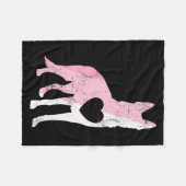 German Shepherd Valentines Day Cud Love Dog Fleecedecke (Vorderseite (Horizontal))