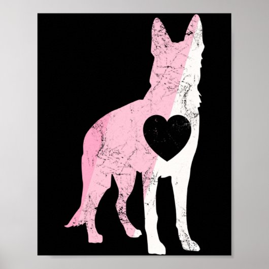 German Shepherd Valentines Day Cud Love Dog Poster (Vorne)