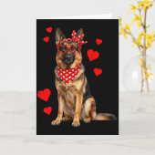 German Shepherd Valentines Day Dog Lover Heart  Karte (Gelbe Blume)