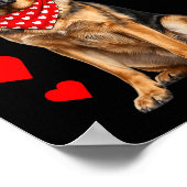 German Shepherd Valentines Day Dog Lover Heart  Poster (Ecke)