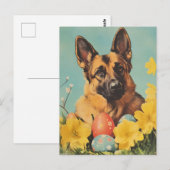 German Shepherd Vintgae Oaster Postkarte (Vorne/Hinten)