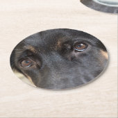 German Shepherd von Shirley Taylor Runder Pappuntersetzer (Angewinkelt)
