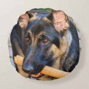 German Shepherd von Shirley Taylor Rundes Kissen