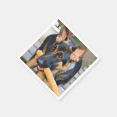 German Shepherd von Shirley Taylor Serviette (Ecke)