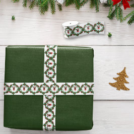 German Shepherd Watercolor Weihnachtsmannmütze Wei Ripsband