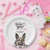 German Shepherd Wedding Danke Pappteller (Party)