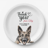 German Shepherd Wedding Danke Pappteller (Vorderseite)