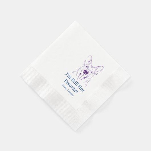 German Shepherd Wedding Napkins Serviette (Ecke)