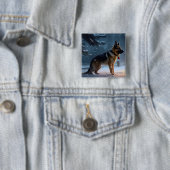 German Shepherd Weihnachtsfeiertage Button (Beispiel)