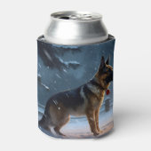 German Shepherd Weihnachtsfeiertage Dosenkühler (Kanne Vorderseite)
