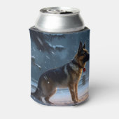 German Shepherd Weihnachtsfeiertage Dosenkühler (Kanne Rückseite)