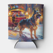 German Shepherd Weihnachtsfeiertage Dosenkühler (Vorderseite)