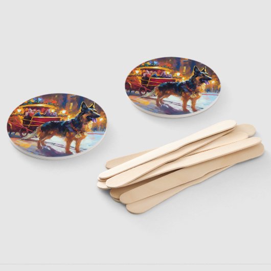 German Shepherd Weihnachtsfeiertage Fächer (Non-assembled)