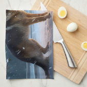 German Shepherd Weihnachtsfeiertage Geschirrtuch (Viertel Falte)