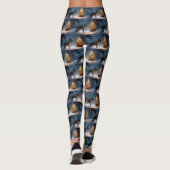 German Shepherd Weihnachtsfeiertage Leggings (Rückseite)