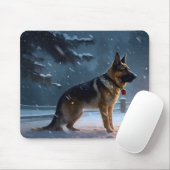 German Shepherd Weihnachtsfeiertage Mousepad (Mit Mouse)