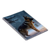 German Shepherd Weihnachtsfeiertage Notizblock (Rechte Seite)