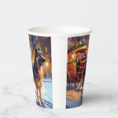 German Shepherd Weihnachtsfeiertage Pappbecher (Rechts)