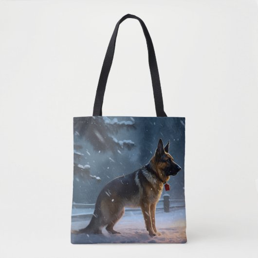 German Shepherd Weihnachtsfeiertage Tasche (Vorderseite)