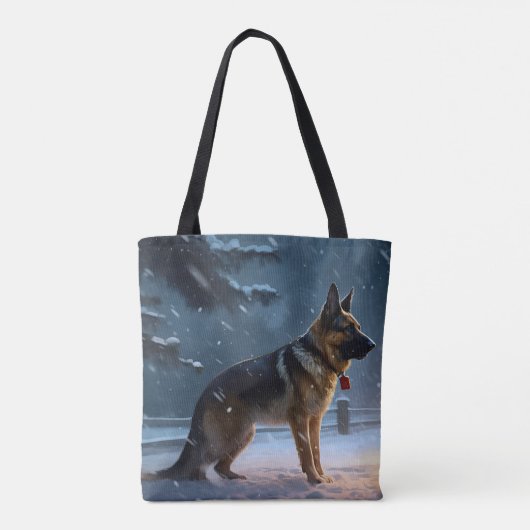 German Shepherd Weihnachtsfeiertage Tasche (Rückseite)